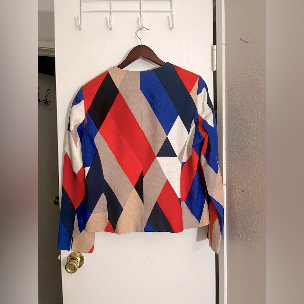 Multicolored Suit Jacket Open Design - image 2